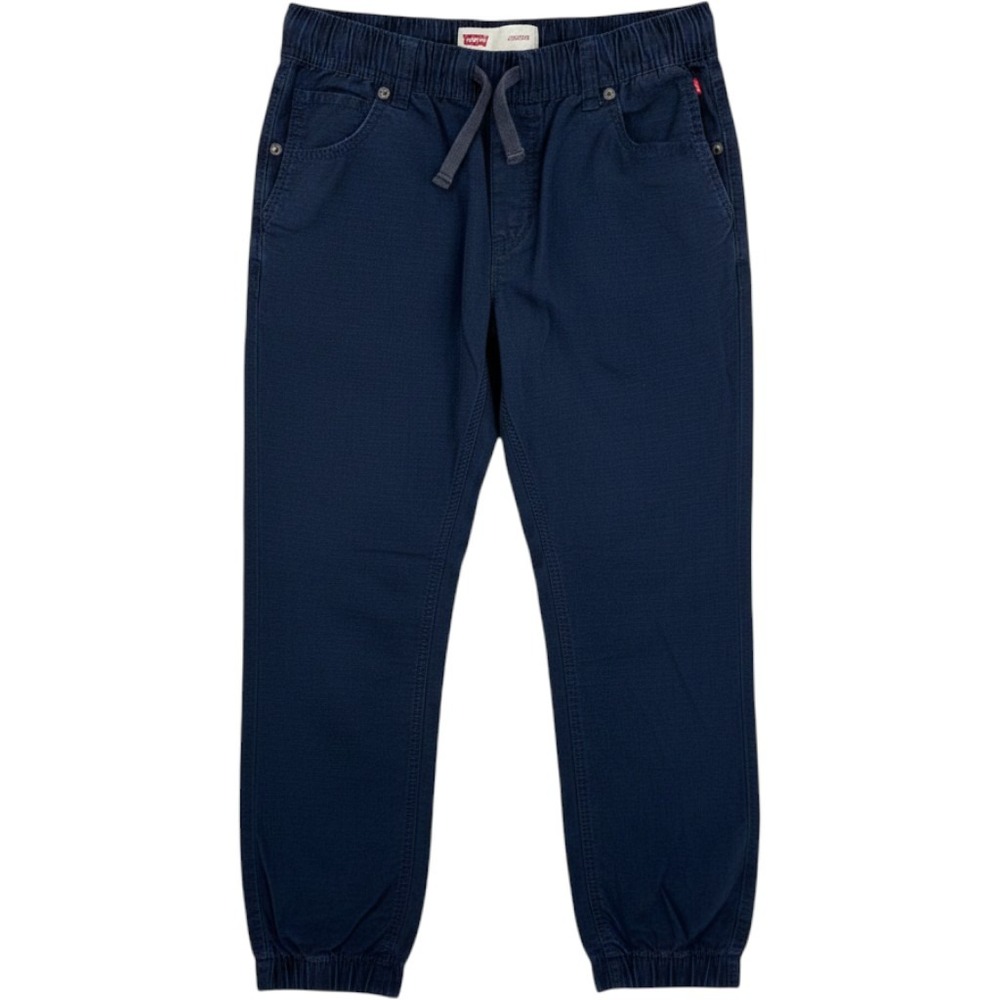Levi's Boys Jogger Pants Navy Blue Ripstop Elastic Waist Tapered Large 29x27